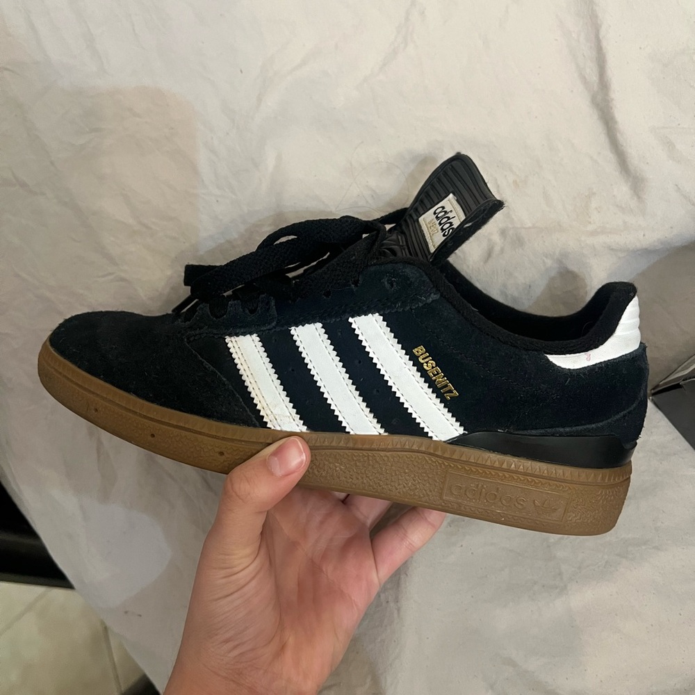 Adidas Black and White Athletic Shoes